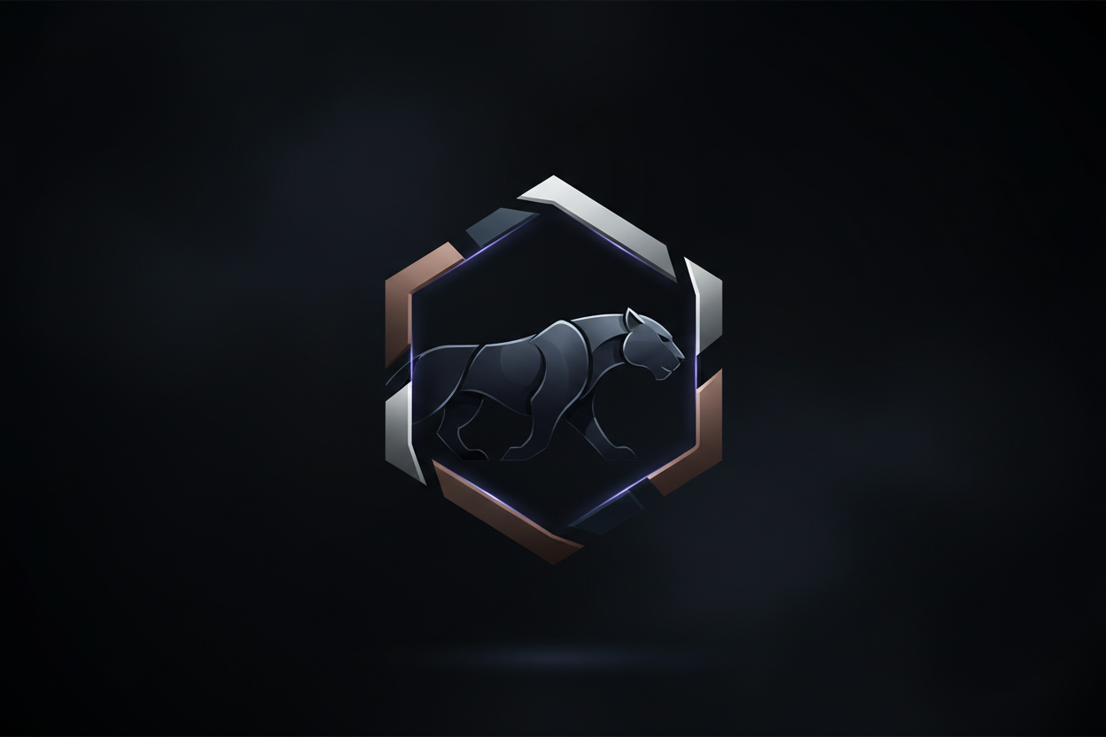 yes but make a hexagon around the panther and make the background darker